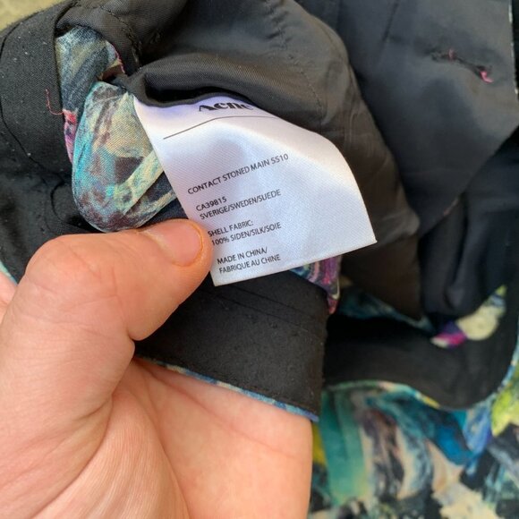 RARE 2010 Damaged Acne Studios 100% Silk Pants Size 32 Contact Stone - Picture 7 of 12